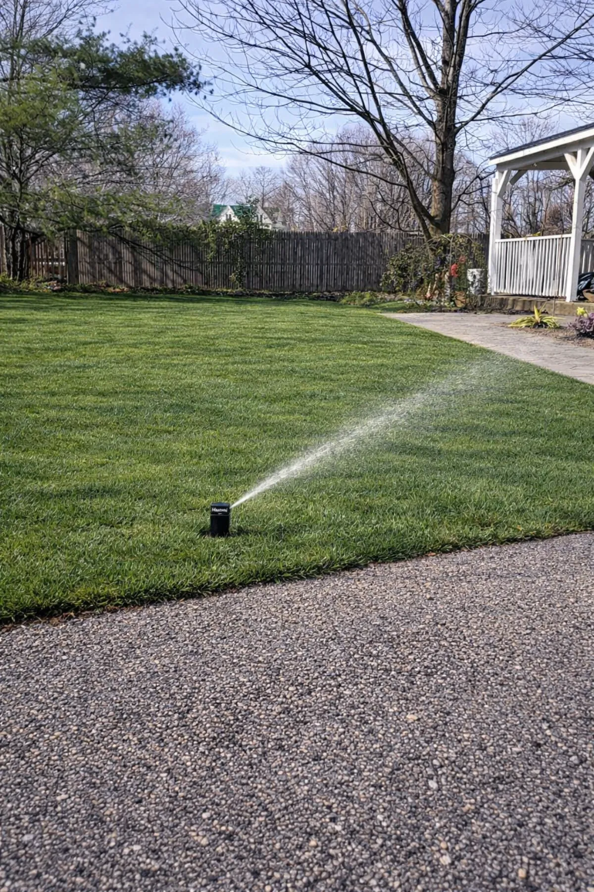 Large estate property with multi-zone sprinkler system